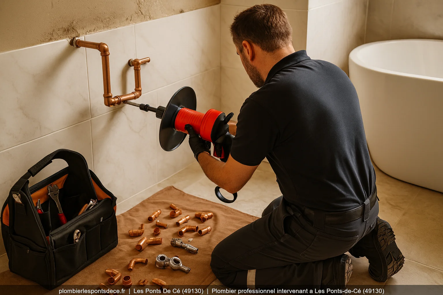 Plombier professionnel intervenant a Les Ponts-de-Cé (49130)