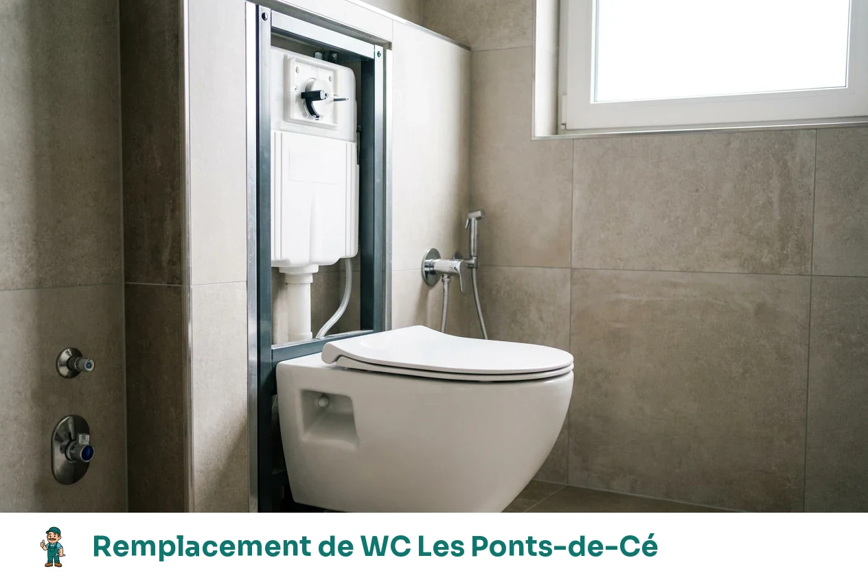 Remplacement de WC à Les Ponts-de-Cé