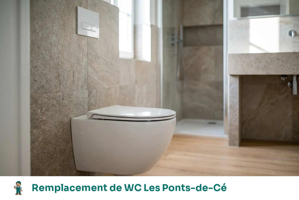 Remplacement de WC à Les Ponts-de-Cé