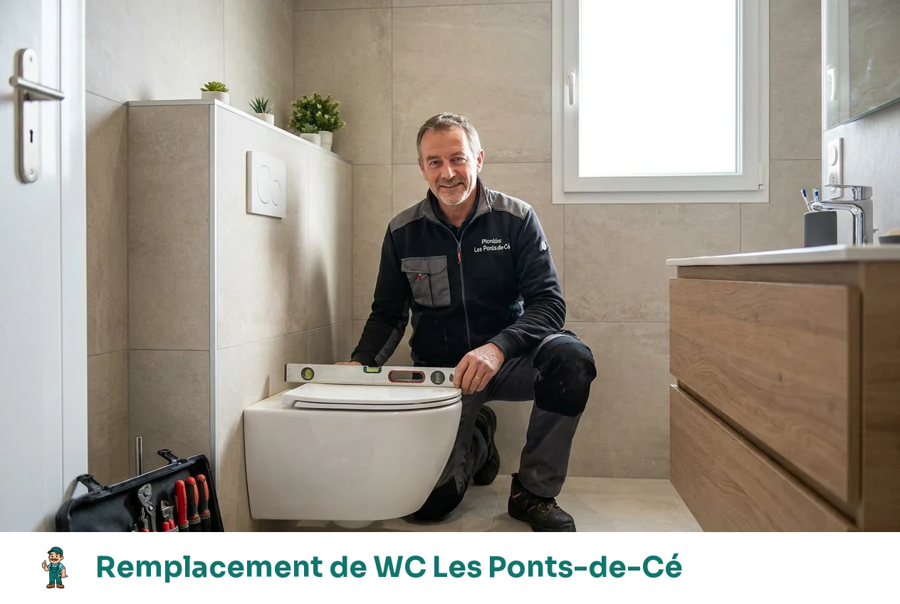 Remplacement de WC à Les Ponts-de-Cé